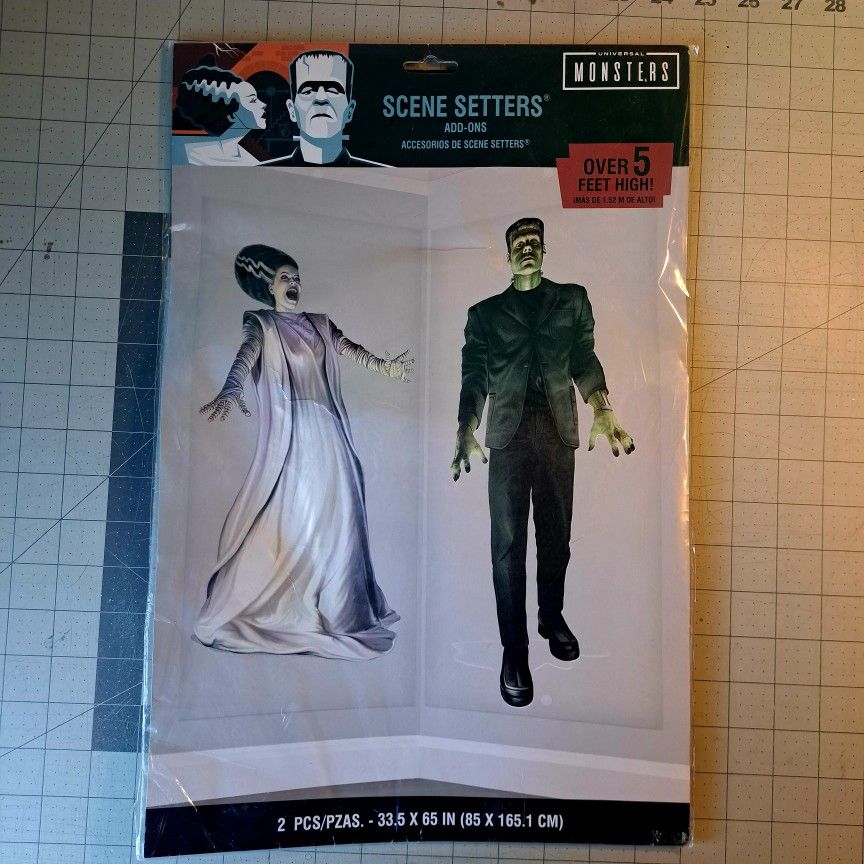 Halloween Decor - Banners And Wall Poster Scenes Horror Movies Spooky Characters.