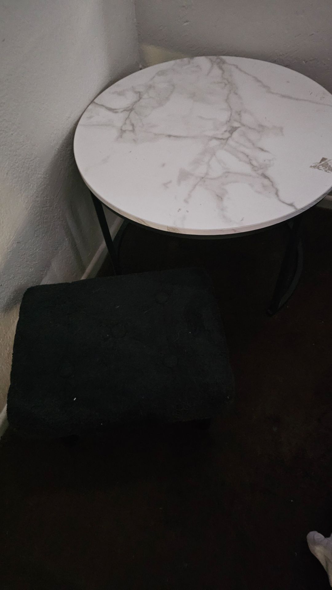 Small round table with stool