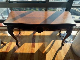 Carved Mahogany Console Table