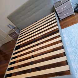Queen Size Bed Frame With Free Side Tables