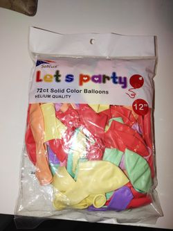 Solid Colors Balloons Bag 72pcs