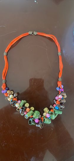 Vintage Mexican Mug Pottery Necklace