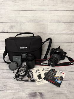 Canon EOS Rebel T5 18MP DSLR Complete Kit 3x Zoom USB Bag Charger (Near Mint!)