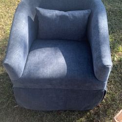 Brand New Blue Swivel Accent Chair