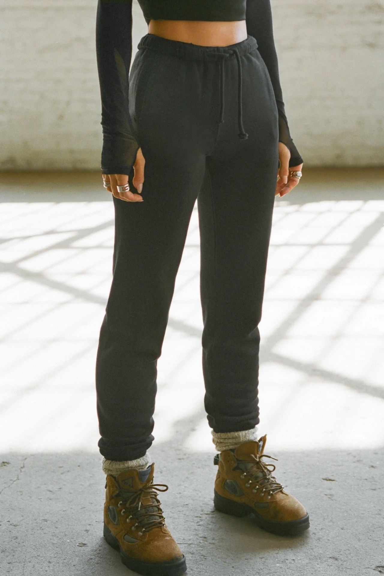 Joah Brown Empire Jogger Black French Terry - Sz XS/S