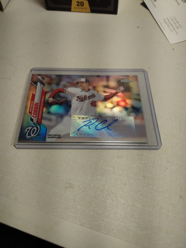 2020 Topps Patrick Corbin Autograph