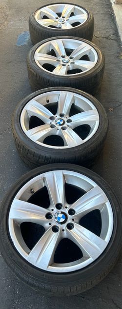 Set of 4 BMW 328i wheels 18” staggered OEM rims tires TPMS 328i 335i