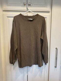 Vintage Brown Long sleeve Seedless Shirt No Size Would Fit M-XL