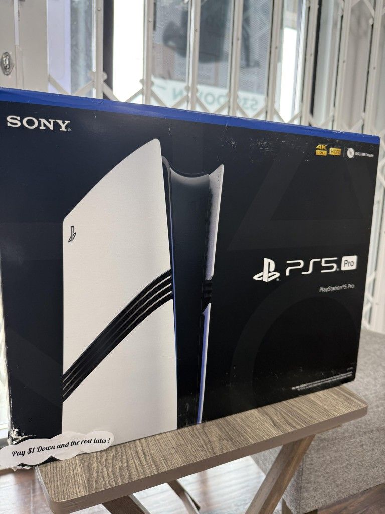 Sony Playstation 5 Pro 2TB New - Pay $1 To Take It Home Today and pay the rest later.
