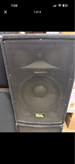 Seismic Audio SA-12T PA Speakers Pair 12” Tested Works