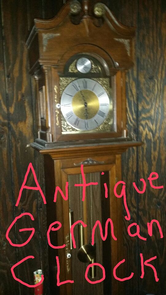 Antique grandfather clock from west Germany