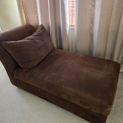 Brown Suede Chaise Lounge - $100