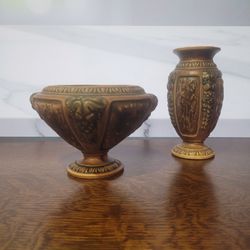Vintage 1924 Roseville Pottery Pair