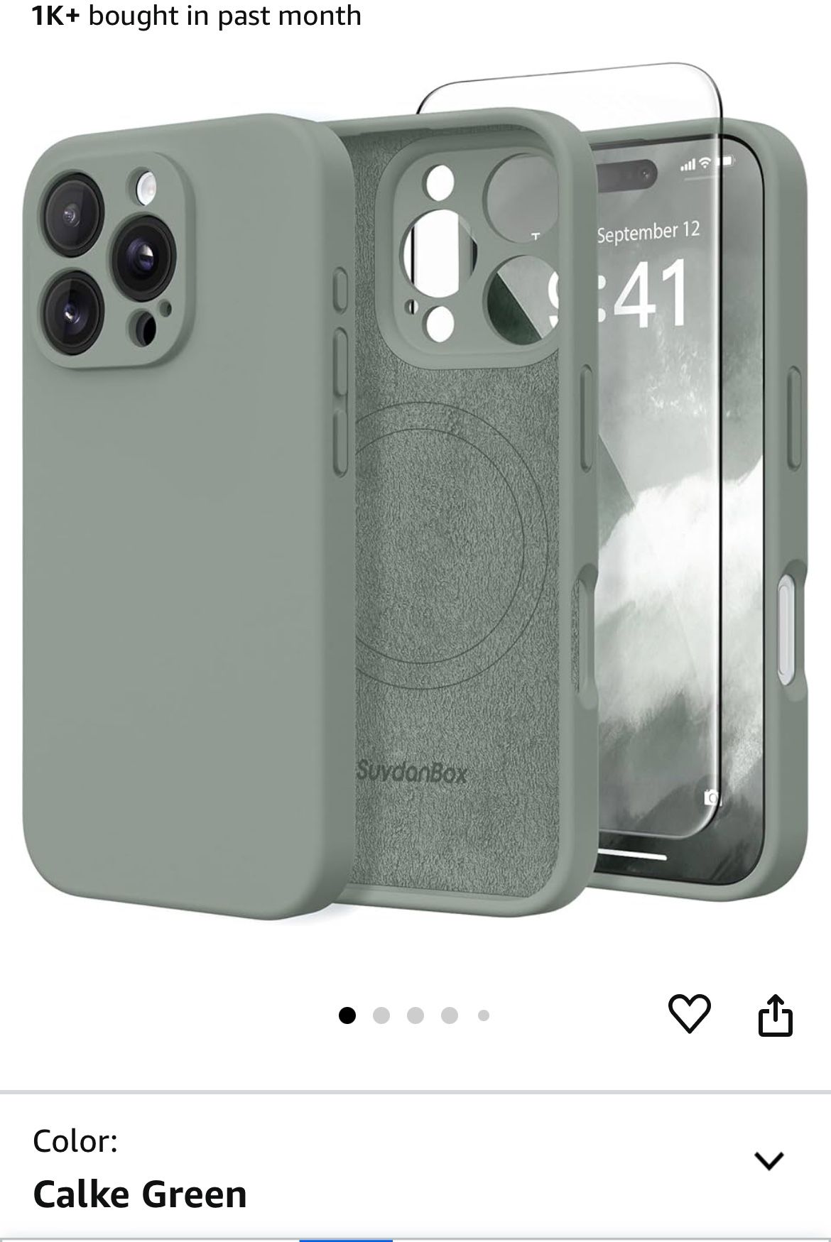 New In Box Magnetic for iPhone 16Pro 6.3”Case,Compatible with MagSafe[Full Camera Protection][2Screen Protectors]Silicone Shockproof Protective/Calke 