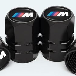 NEW! 4PC BMW METAL UNIVERSAL TIRE  VALVE STEM CAPS