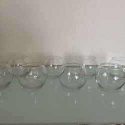 8 Glass Vases/votives