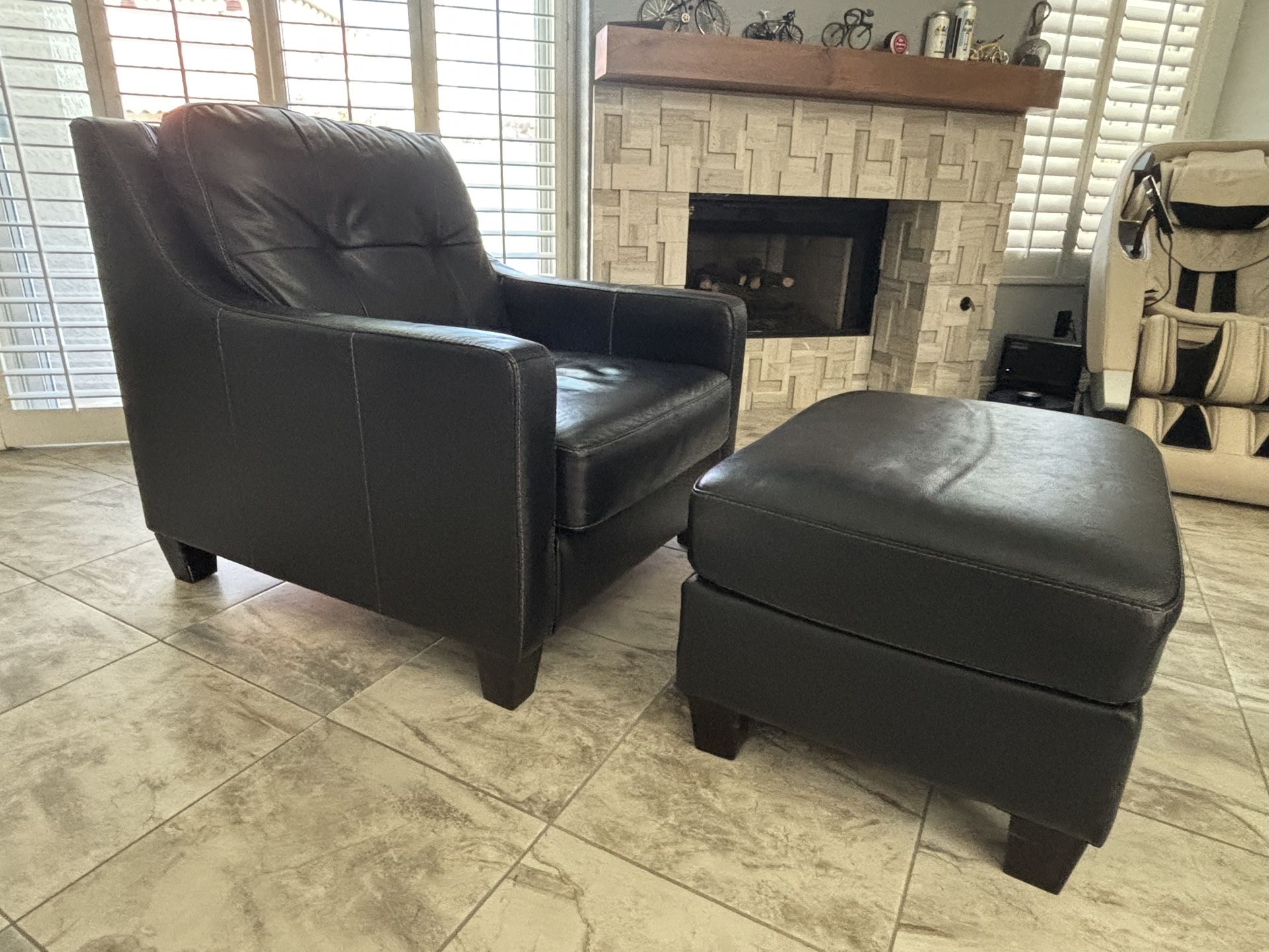 Creative leather Couch And Chair And Coffe table