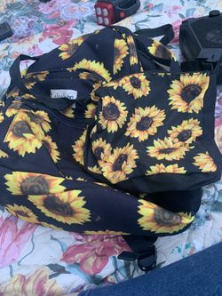 Sunflower Book Bag With Matching Over The Shoulder