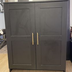 BRIMNES cabinet with doors, glass/black, 78x95 cm (303/4x373/8) - IKEA CA