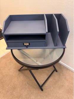 Blue Wooden Organizer