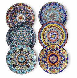 Dinner plates set of 6 (Ceramic plates set)