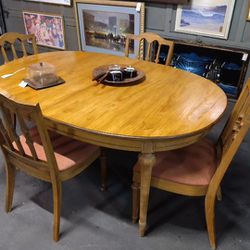 Dining Table With Three Leaves 