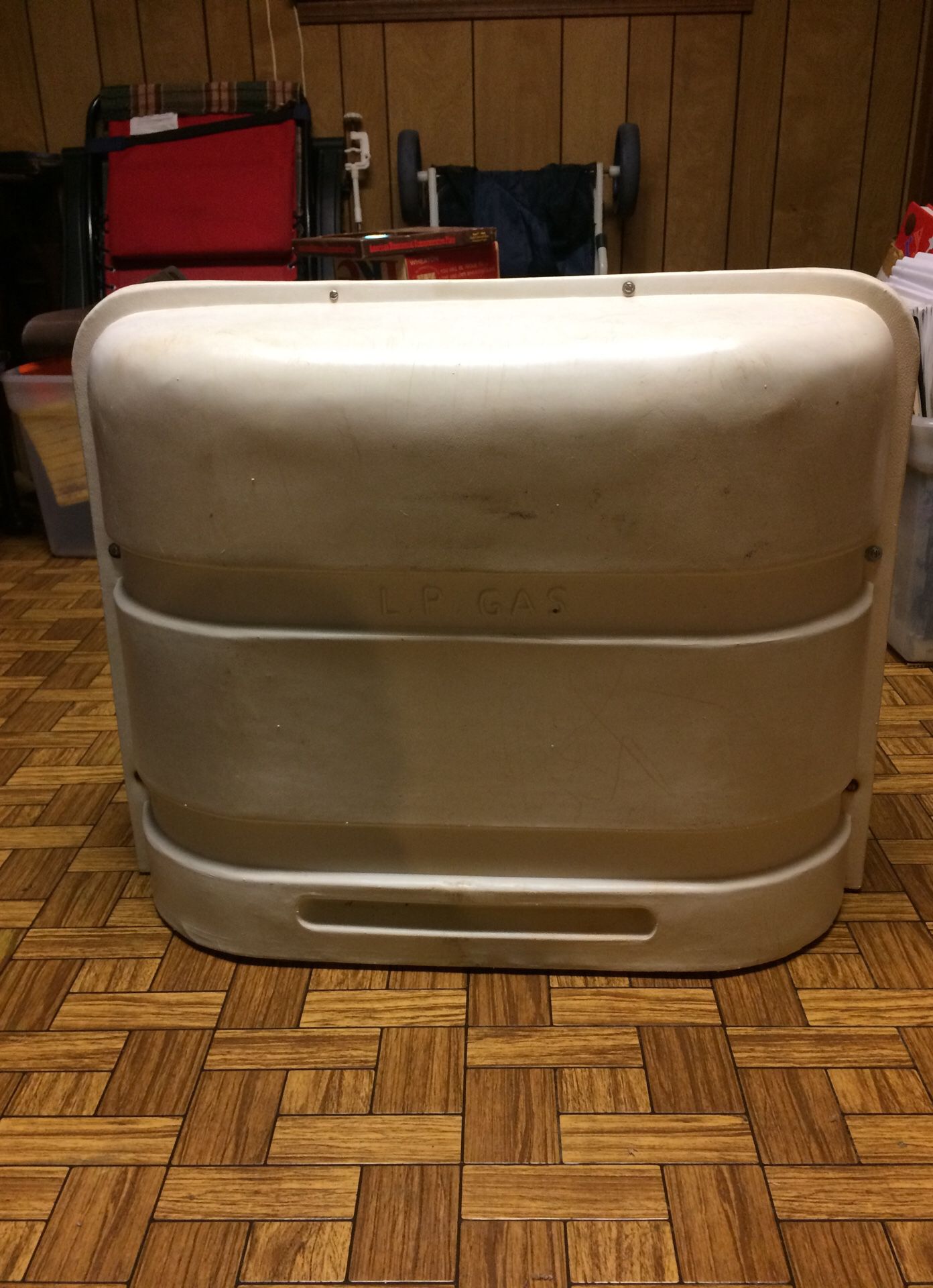 LP gas cover for camper