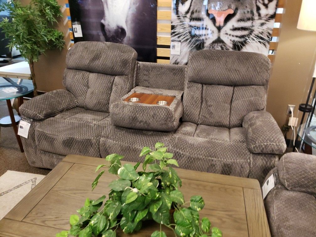 Reclining Sofa Soft Fabric