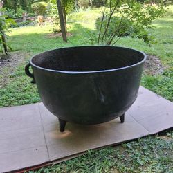 Extra Large Antique Cast Iron Cauldron Pot 