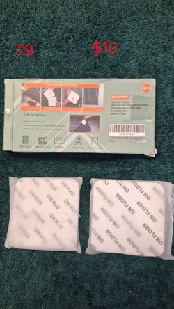 Double adhesive rug pad grippers