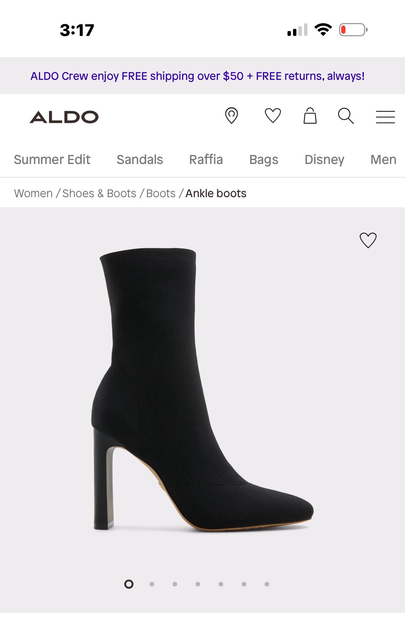 Aldo Sock Boots Black