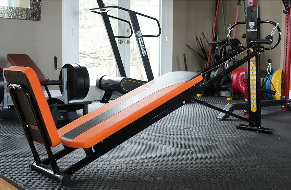 Multifunctional Home Gym System Workout Station with 15 Resistance Levels,