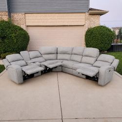 Free Delivery Electric Power Reclining Sectional Couch Sofa