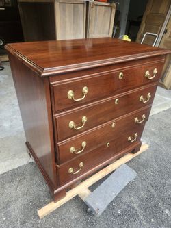 Cherry Finish Entertainment Chest - TV Media Cabinet Disguised as a 4-Drawer Chest