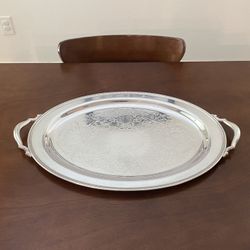 Oneida Vintage Silver Edwardian Ornate Platter Serving Tray