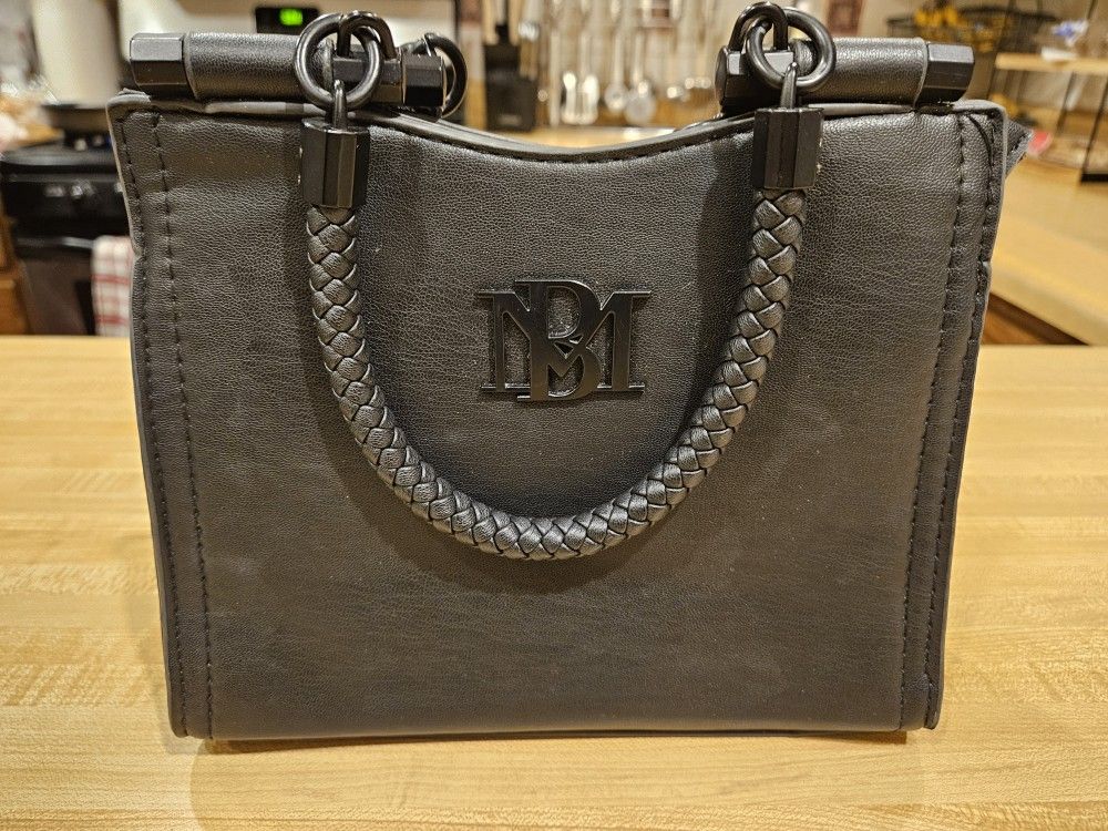 NBM Black Leather Handbag