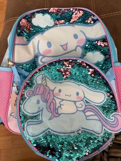 Cinnamon roll backpack and lunch box