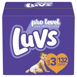 Luvs Pro Level Leak Protection Diapers Size 3 132 Count
