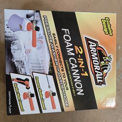 Armor All 2-in-1 Foam Cannon Kit, Car Cleaning Kit Connects to Power Washers and Garden Hoses for Vehicle Cleaning, Includes Foam Cannon, Foam Applica