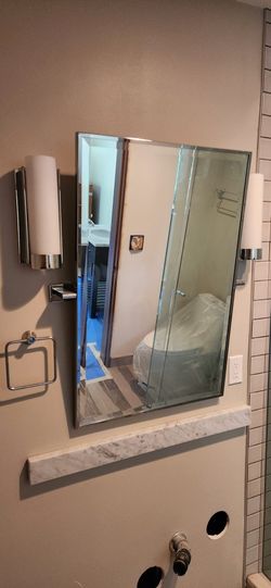 Bathroom Mirror And Sconces