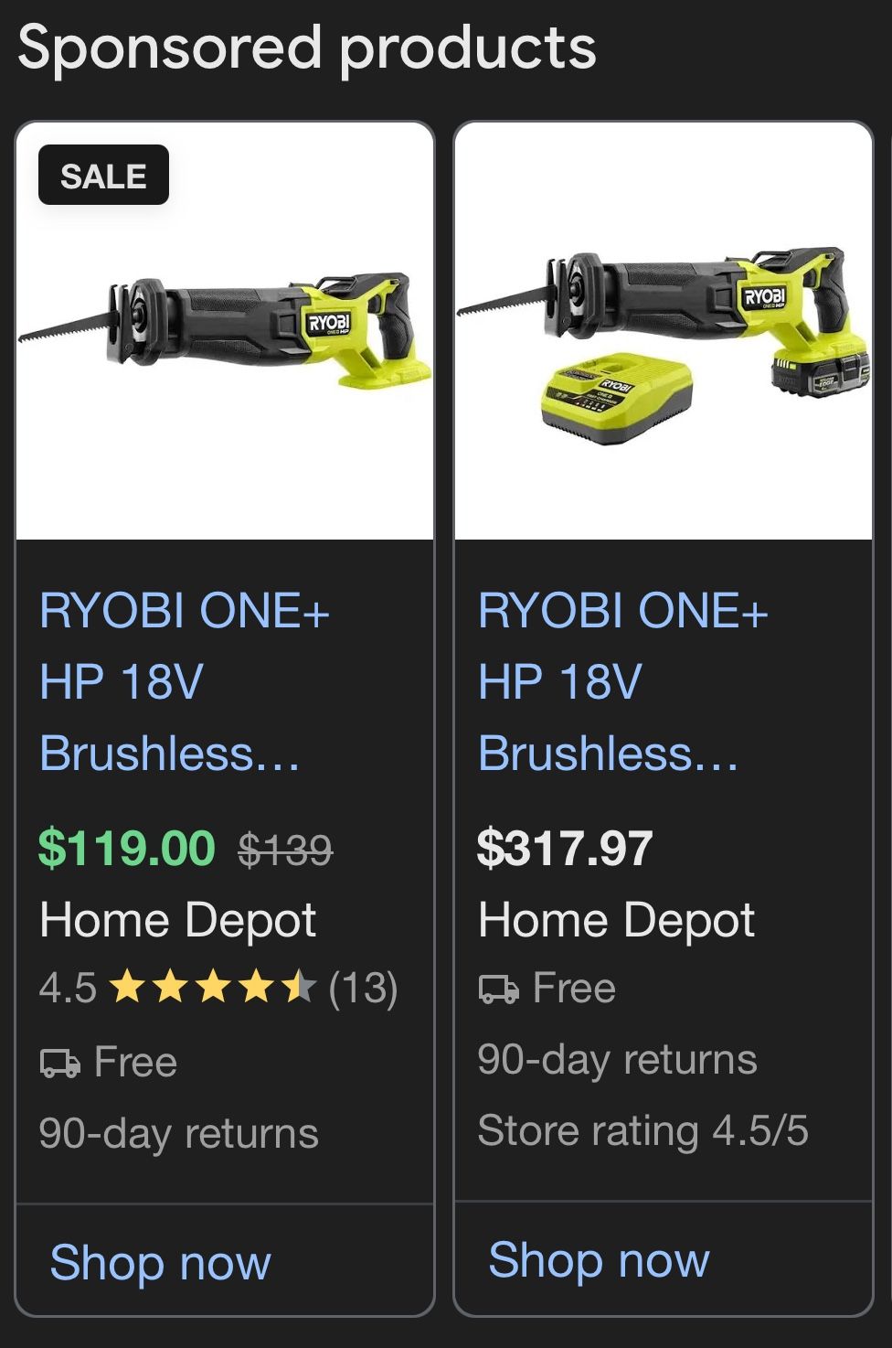 ONE+ HP 18V Brushless Cordless Reciprocating Saw (Tool Only) RYOBI