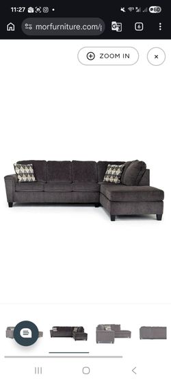 Upholstered Ash brown Chase Section Sofa- cash only