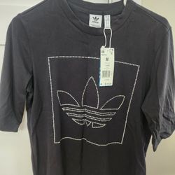 Embellished black Adidas T-shirt, NWT Sz M