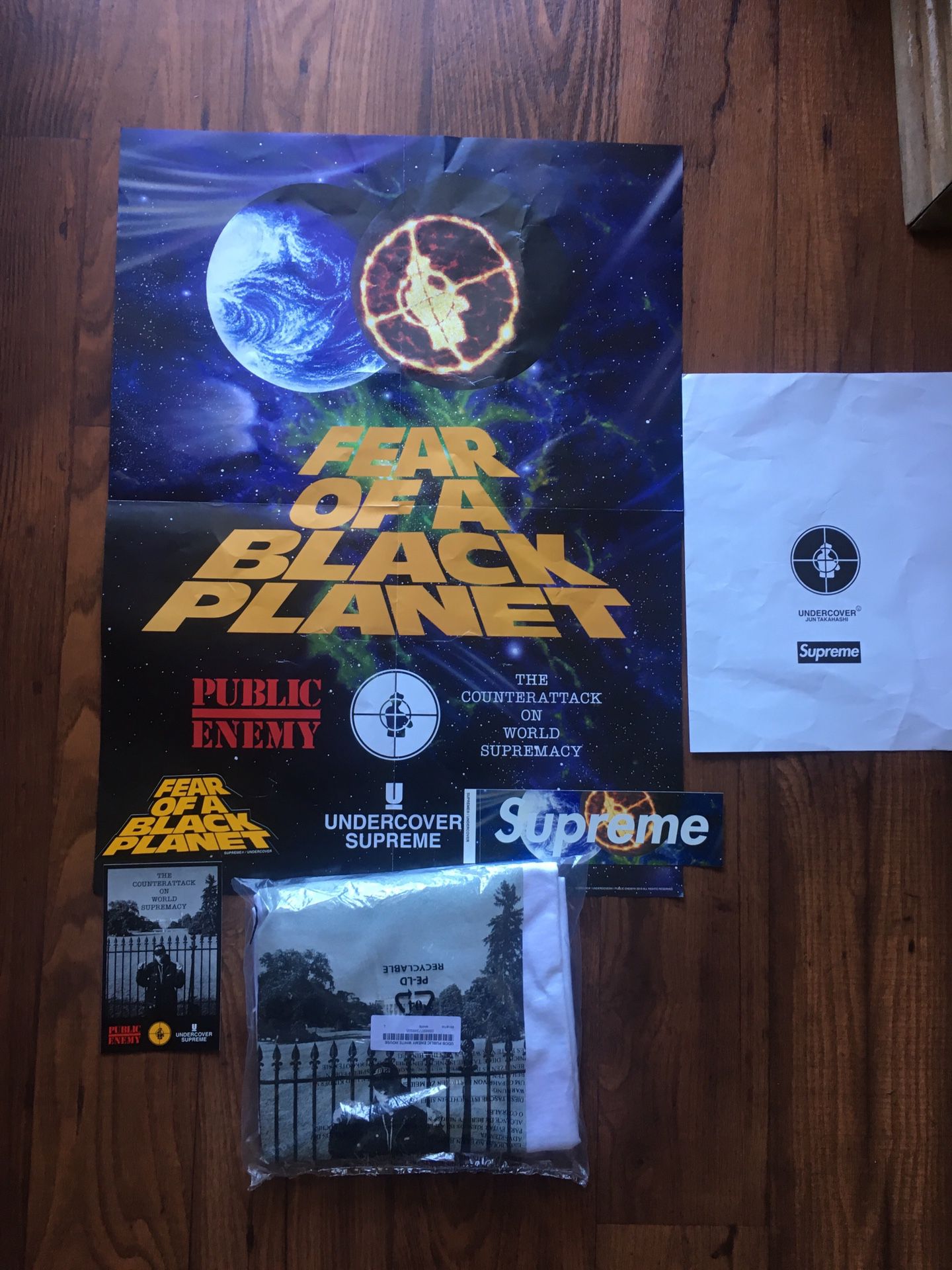Supreme Undercover Public Enemy Poster and Sticker Set