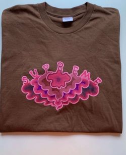 Supreme Brown T,Pink Logo
