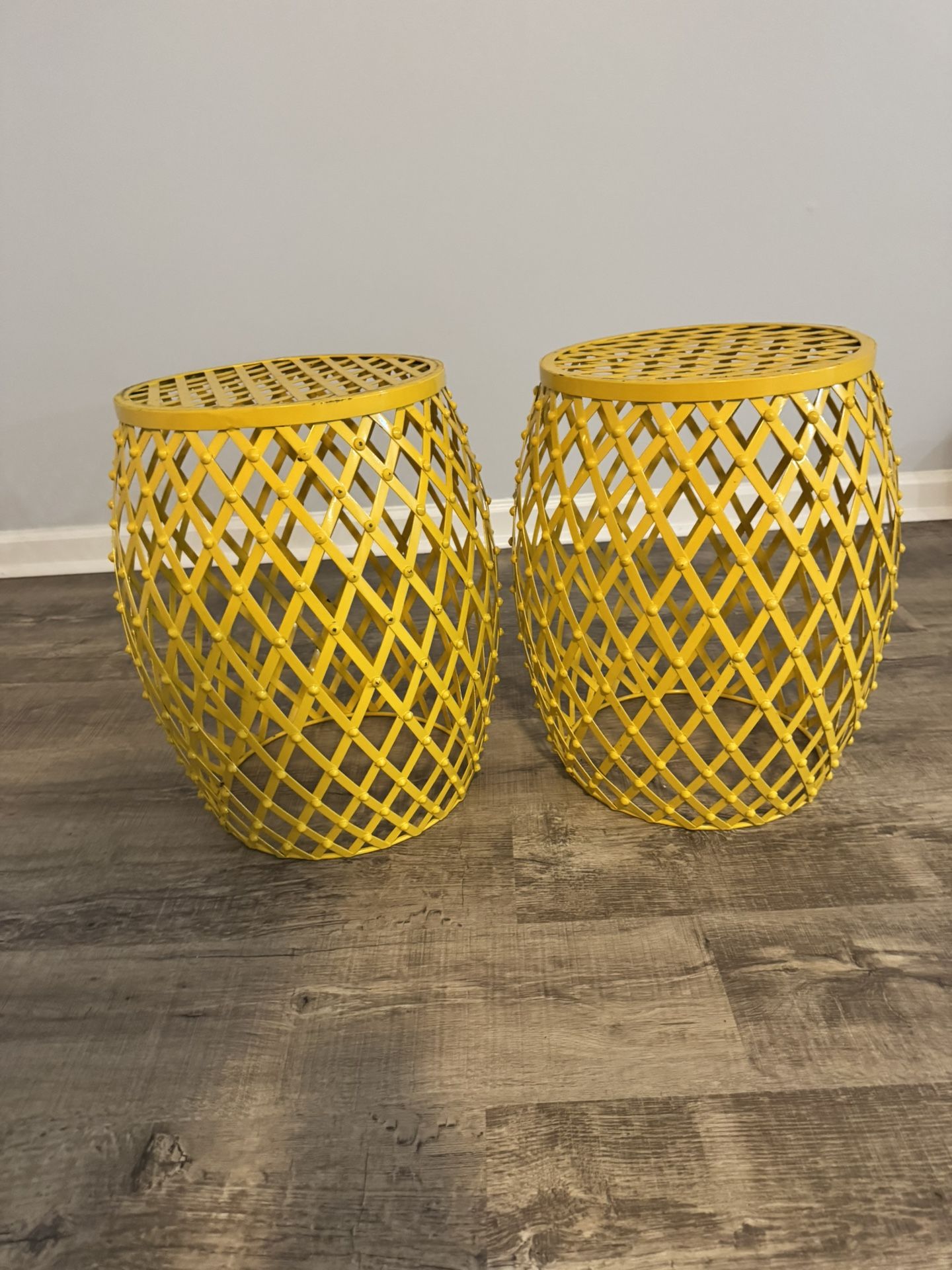 Yellow decorative Tables/ Bins