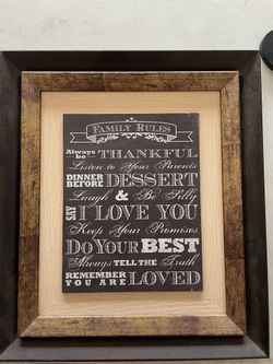 Family Rules Frame