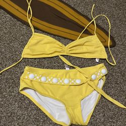 Victoria Secret Yellow Bikini Swimsuit Two Piece S/M