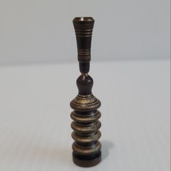 Vintage King Piece Brass Chess Set Mid 20th Century Hans Teppich, Israel - Black
