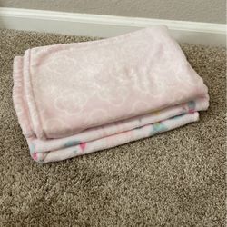 2 Plush Baby Blankets